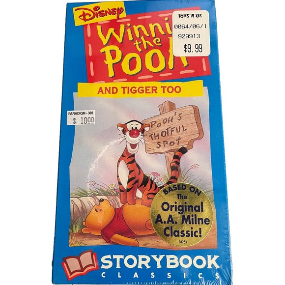 Winnie The Pooh and Tigger Too VHS Tape Sealed 1990s Disney - Picture 1 of 7